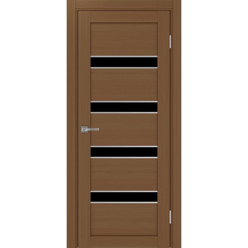 Межкомнатная дверь Турин 505.12 АПС молдинг SC, цвет орех NL, заполнение LACчерный, размер 200*80 см.