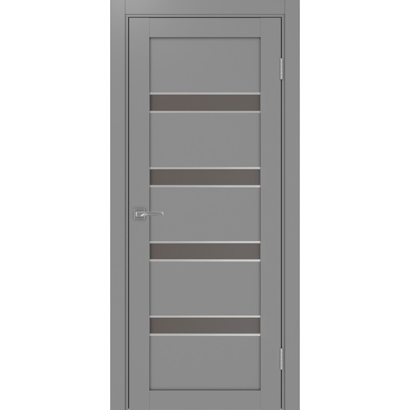 Межкомнатная дверь Турин 505.12 АПС молдинг SC, цвет серый, заполнение Бронза матовое, размер 200*80 см.