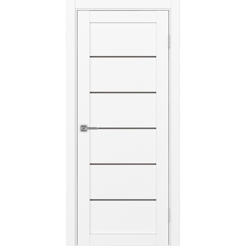 Межкомнатная дверь Турин 506.12, цвет белый снежный, заполнение Бронза матовое, размер 200*80 см.