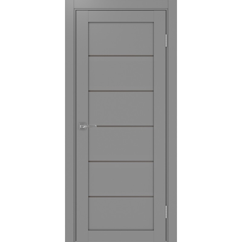 Межкомнатная дверь Турин 506.12, цвет серый, заполнение Бронза матовое, размер 200*80 см.