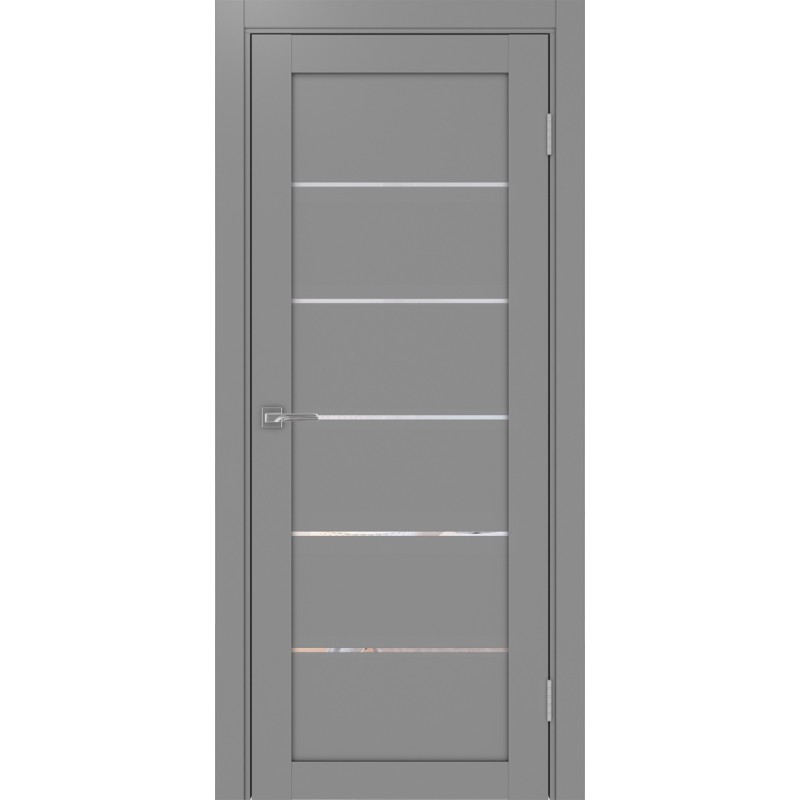 Межкомнатная дверь Турин 506.12, цвет серый, заполнение Прозрачное, размер 200*80 см.