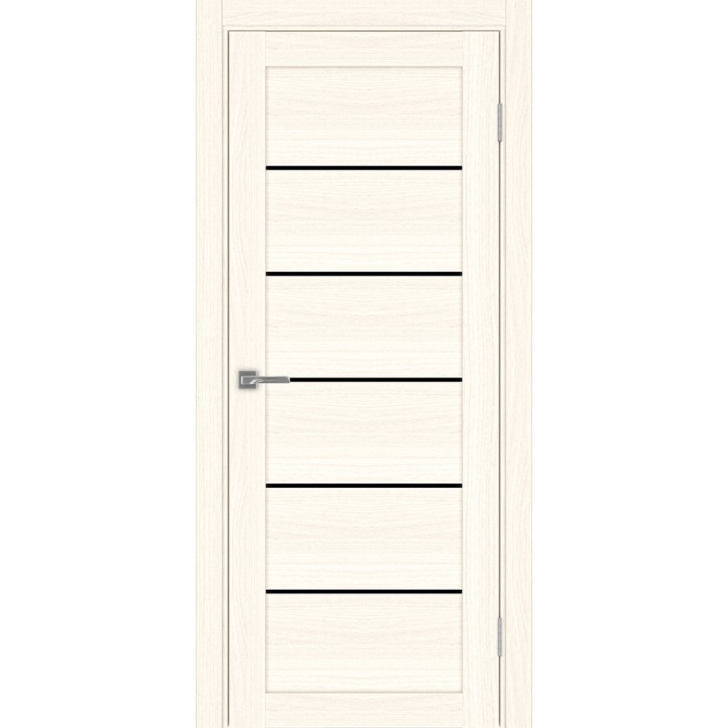 Межкомнатная дверь Турин 506.12, цвет ясень светлый, заполнение LACчерный, размер 200*80 см.