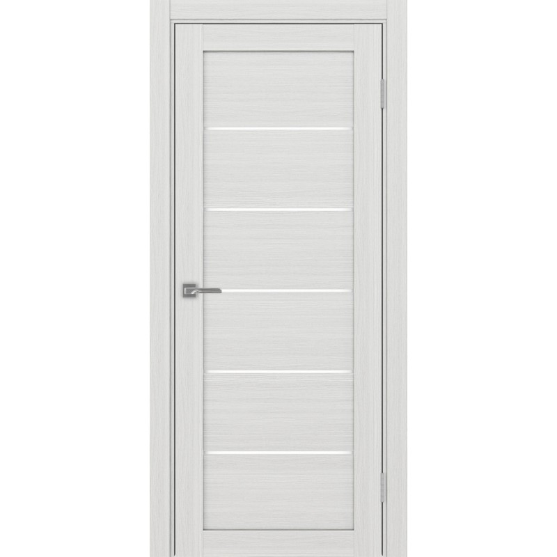 Межкомнатная дверь Турин 506.12, цвет ясень серебристый, заполнение LACбелый, размер 200*80 см.