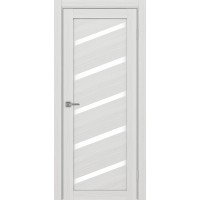 Турин 506У.112, цвет Ясень серебристый стекло LACбелый, размер 80*200 см.