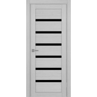 Турин 507.12, цвет Дуб Серый FL стекло LACчерный, размер 80*200 см.