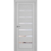 Турин 507.12, цвет Дуб Серый FL стекло Прозрачное, размер 80*200 см.