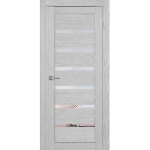 Турин 507.12, цвет Дуб Серый FL стекло Прозрачное, размер 80*200 см.