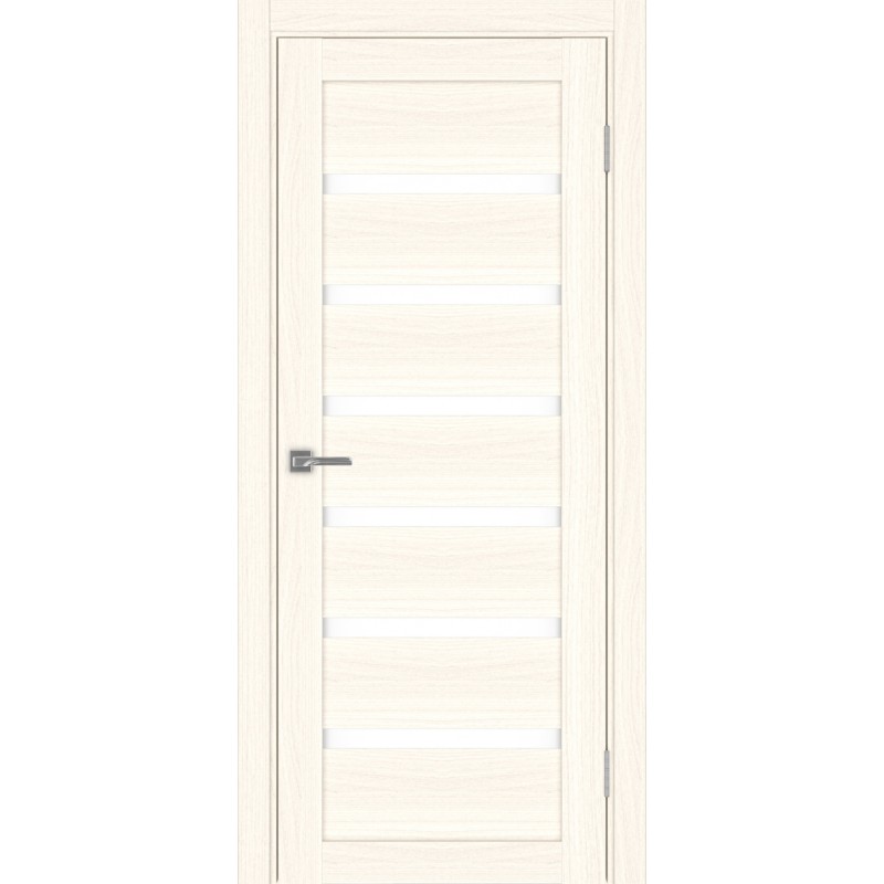 Межкомнатная дверь Турин 507.12, цвет ясень светлый, заполнение LACбелый, размер 200*80 см.