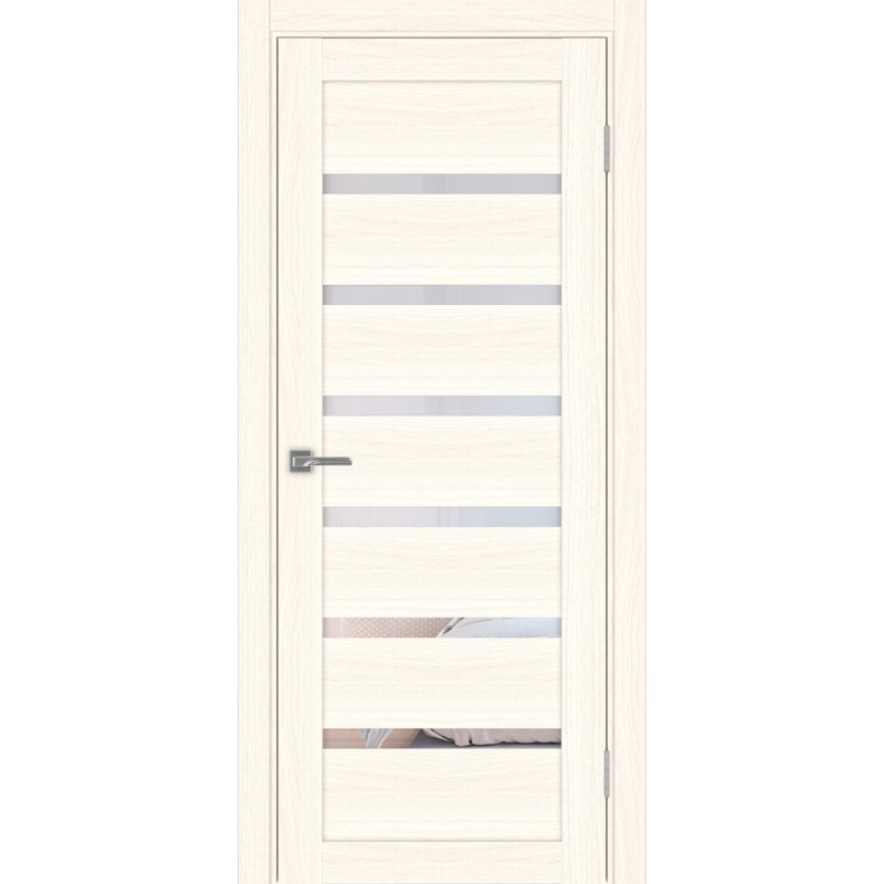 Межкомнатная дверь Турин 507.12, цвет ясень светлый, заполнение Прозрачное, размер 200*80 см.