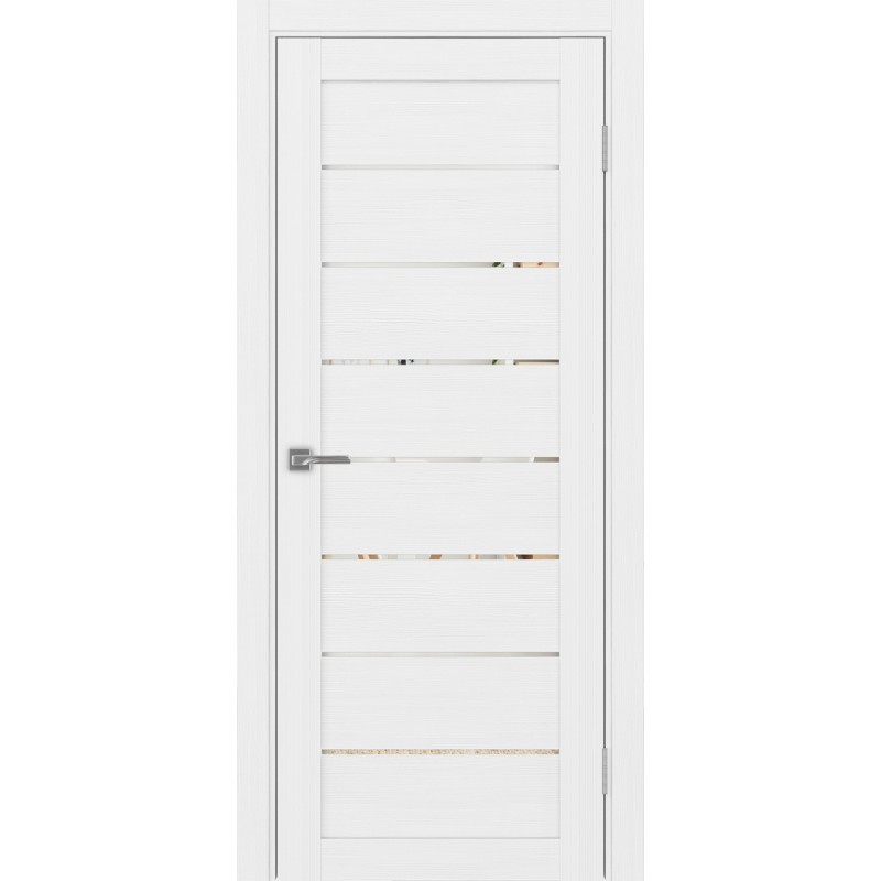 Межкомнатная дверь Турин 508.12, цвет белый лёд, заполнение Зеркало, размер 200*80 см.