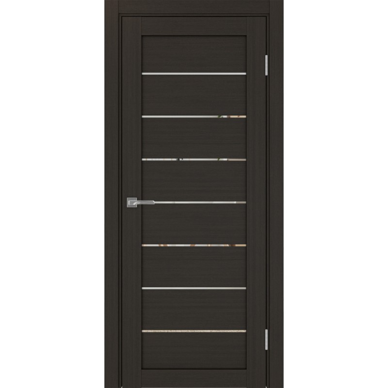 Межкомнатная дверь Турин 508.12, цвет венге FL, заполнение Зеркало, размер 200*80 см.