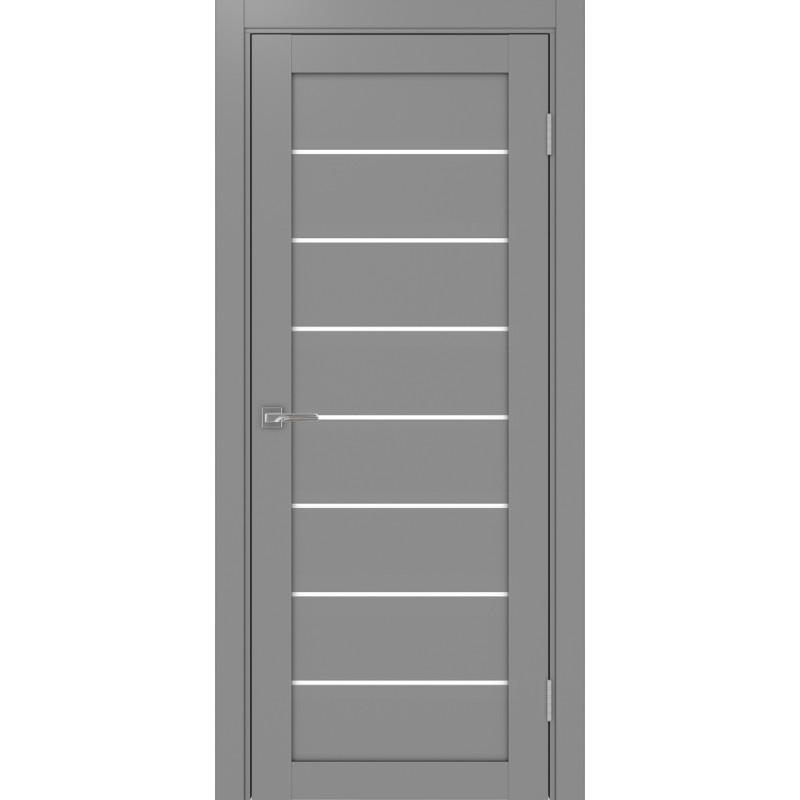 Межкомнатная дверь Турин 508.12, цвет серый, заполнение LACбелый, размер 200*80 см.