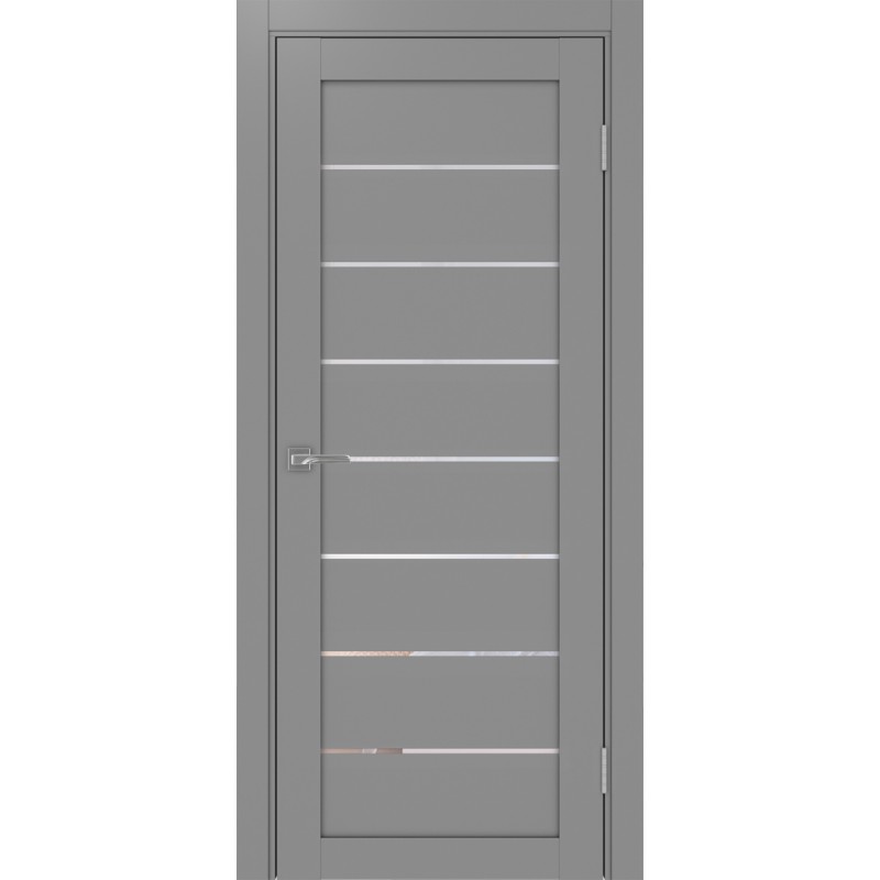 Межкомнатная дверь Турин 508.12, цвет серый, заполнение Прозрачное, размер 200*80 см.