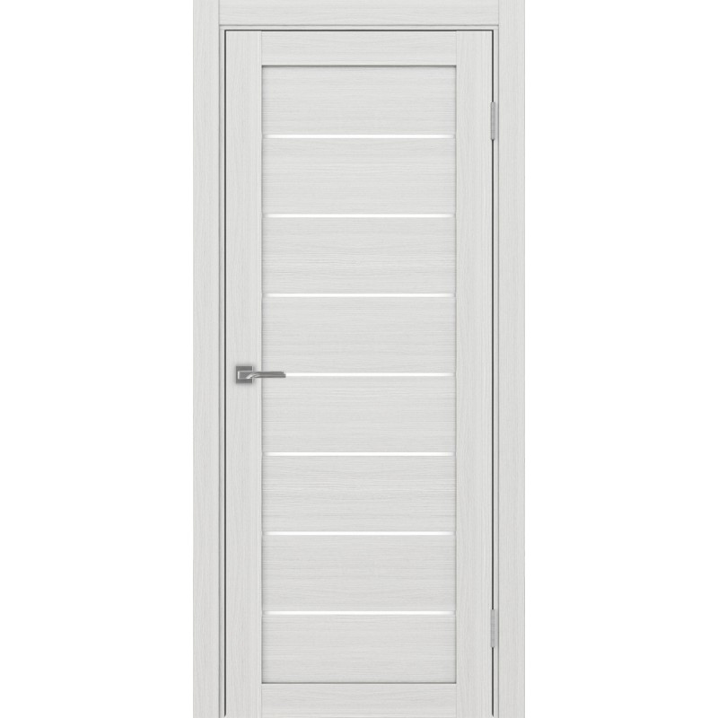 Межкомнатная дверь Турин 508.12, цвет ясень серебристый, заполнение LACбелый, размер 200*80 см.