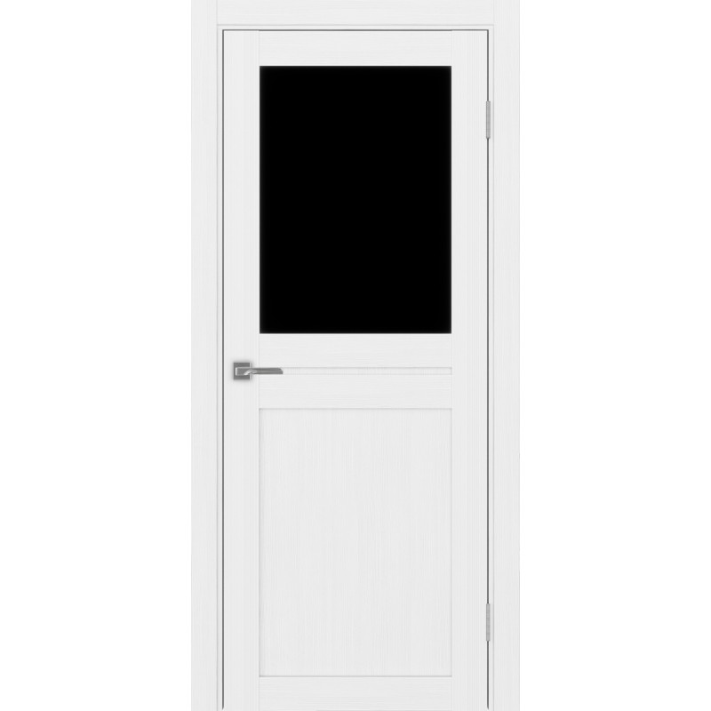 Межкомнатная дверь Турин 520.211, цвет белый лёд, заполнение LACчерный, размер 200*80 см.