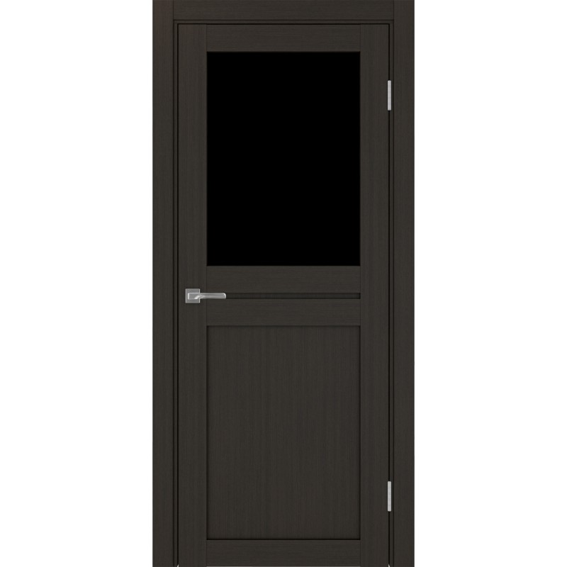 Межкомнатная дверь Турин 520.211, цвет венге FL, заполнение LACчерный, размер 200*80 см.