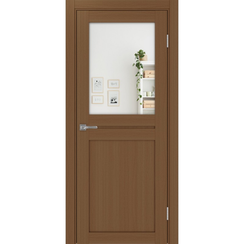 Межкомнатная дверь Турин 520.211, цвет орех NL, заполнение Зеркало/Зеркало, размер 200*80 см.