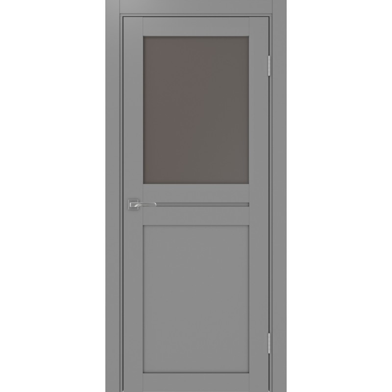 Межкомнатная дверь Турин 520.211, цвет серый, заполнение Бронза матовое, размер 200*80 см.