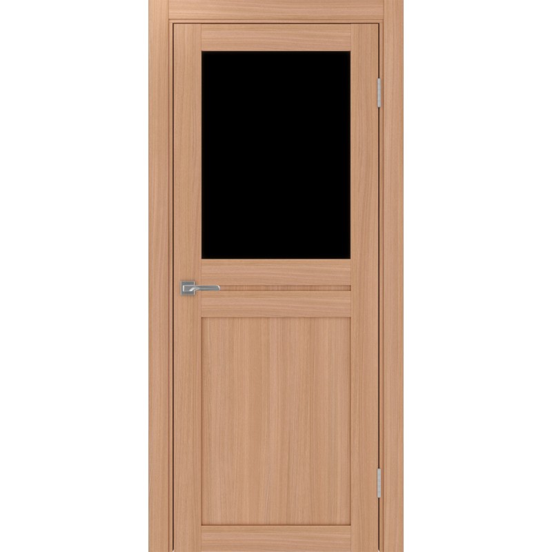 Межкомнатная дверь Турин 520.211, цвет ясень тёмный, заполнение LACчерный, размер 200*80 см.