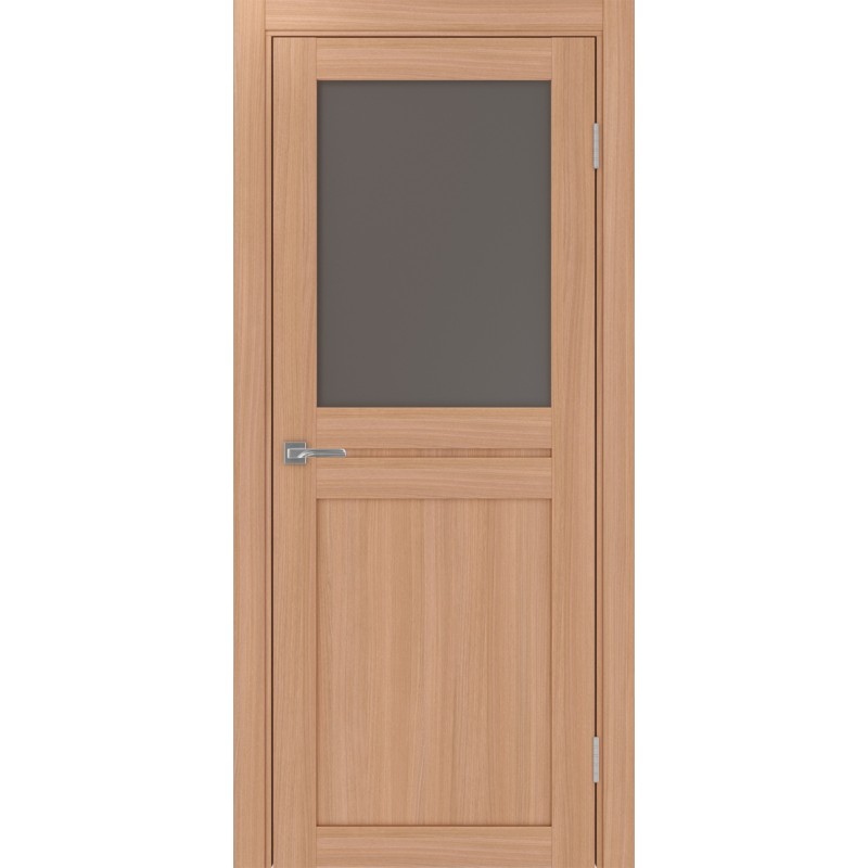 Межкомнатная дверь Турин 520.211, цвет ясень тёмный, заполнение Бронза матовое, размер 200*80 см.