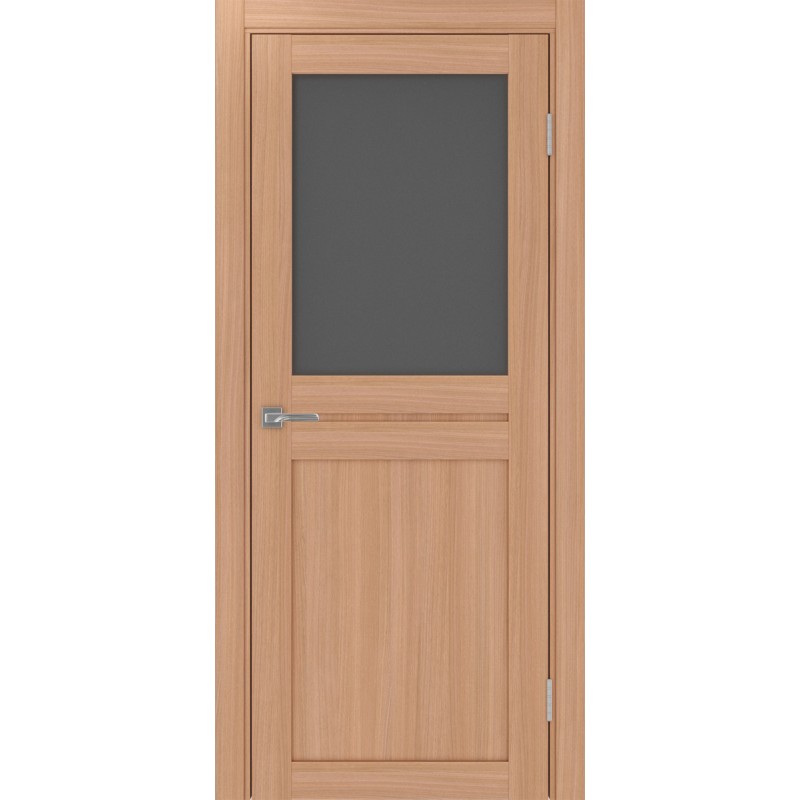 Межкомнатная дверь Турин 520.211, цвет ясень тёмный, заполнение Графит матовое, размер 200*80 см.