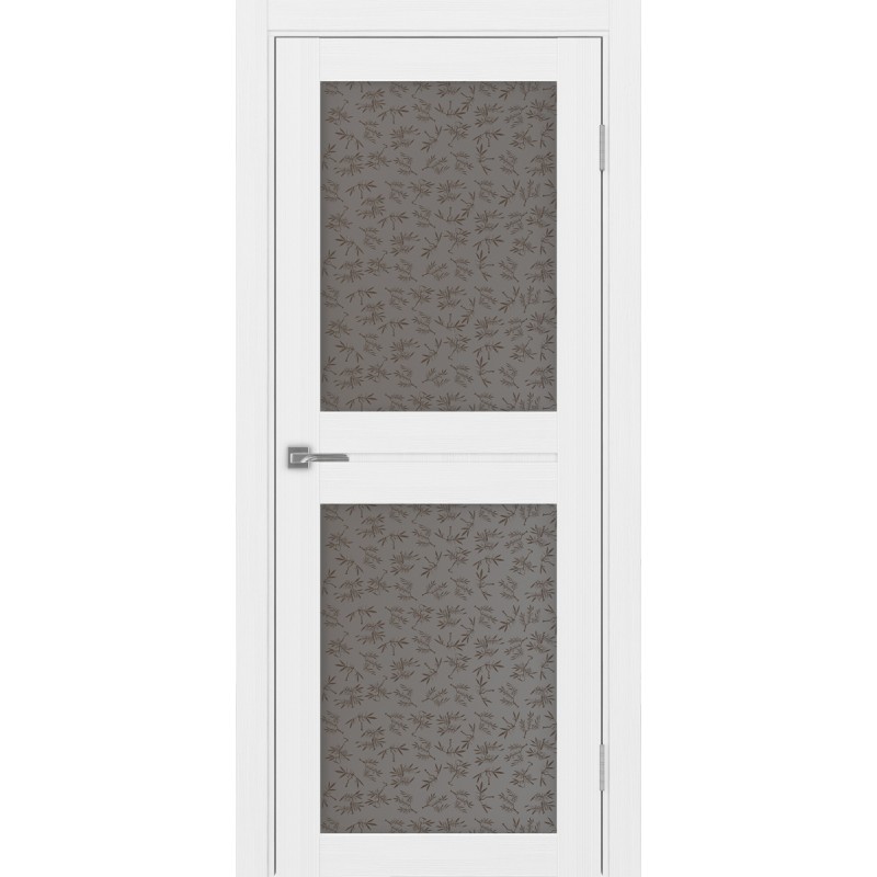 Межкомнатная дверь Турин 520.212, цвет белый лёд, заполнение Дали бронзовое, размер 200*80 см.