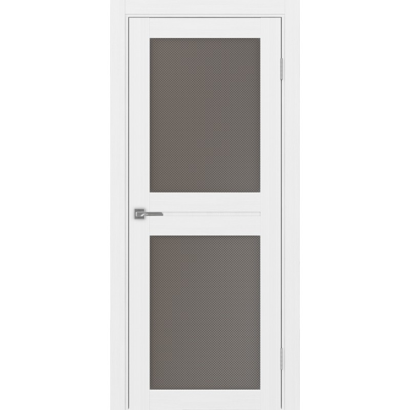 Межкомнатная дверь Турин 520.212, цвет белый лёд, заполнение Пунта бронзовое, размер 200*80 см.