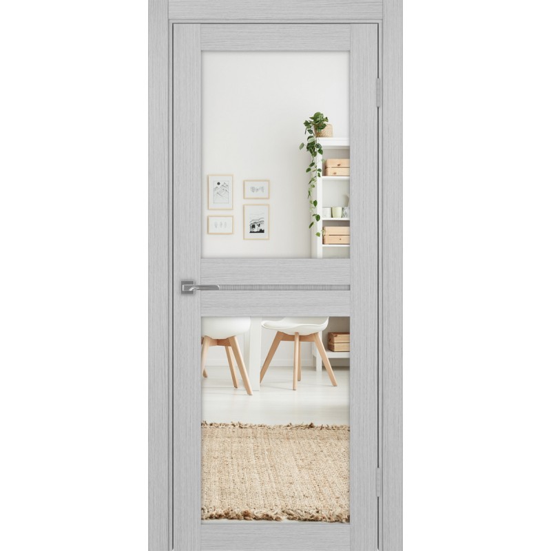 Межкомнатная дверь Турин 520.212, цвет дуб серый FL, заполнение Зеркало/Зеркало, размер 200*80 см.