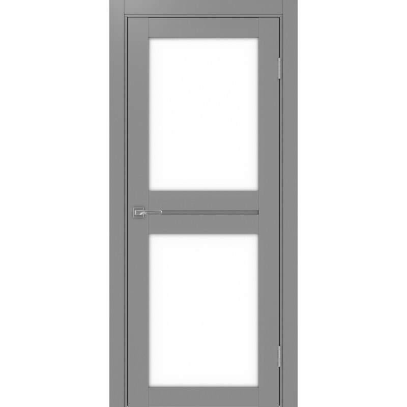 Межкомнатная дверь Турин 520.212, цвет серый, заполнение LACбелый, размер 200*80 см.