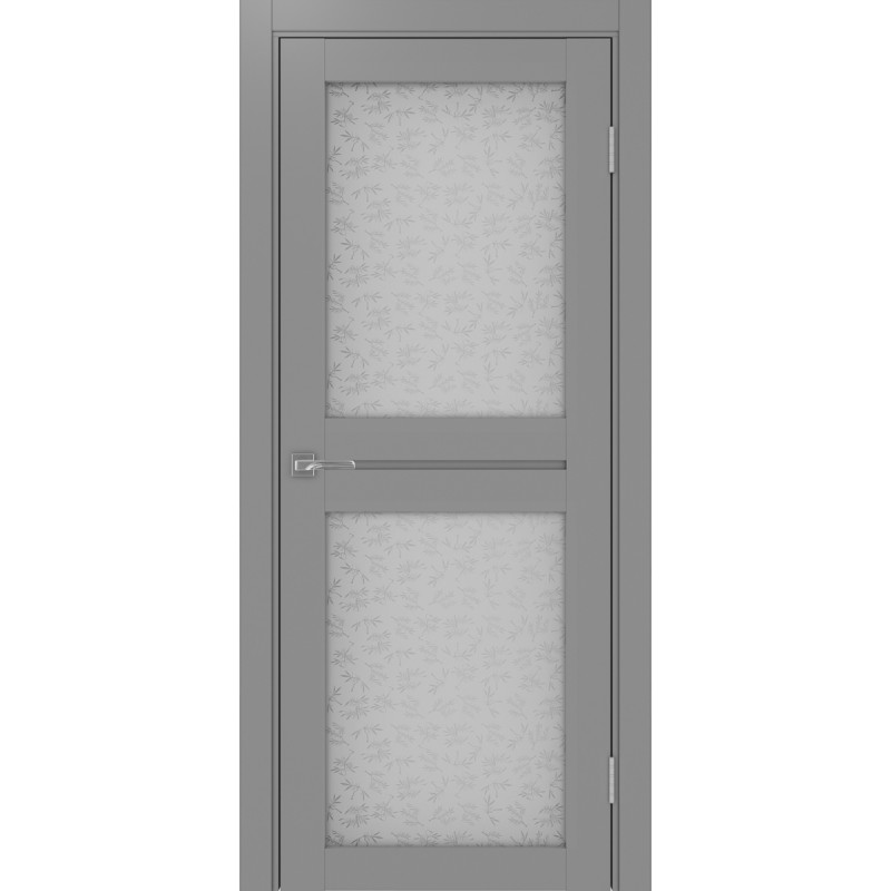 Межкомнатная дверь Турин 520.212, цвет серый, заполнение Дали бесцветное, размер 200*45 см.