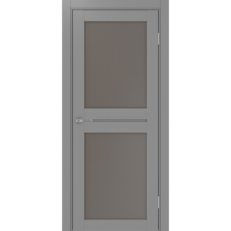 Межкомнатная дверь Турин 520.212, цвет серый, заполнение Пунта бронзовое, размер 200*80 см.