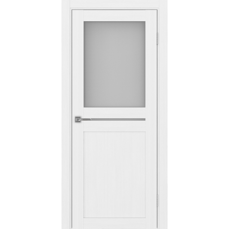 Межкомнатная дверь Турин 520.221, цвет белый лёд, заполнение Пунта бесцветное, размер 200*80 см.