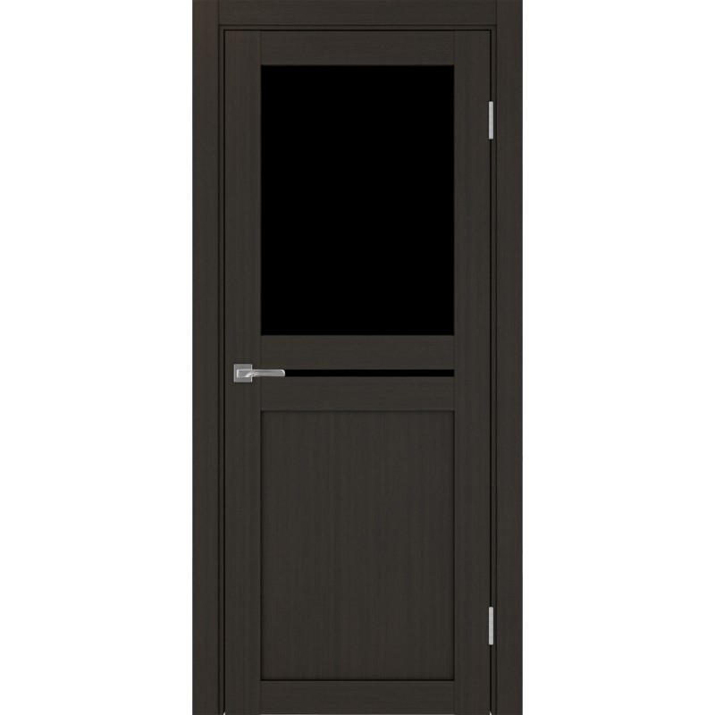 Межкомнатная дверь Турин 520.221, цвет венге FL, заполнение LACчерный, размер 200*80 см.