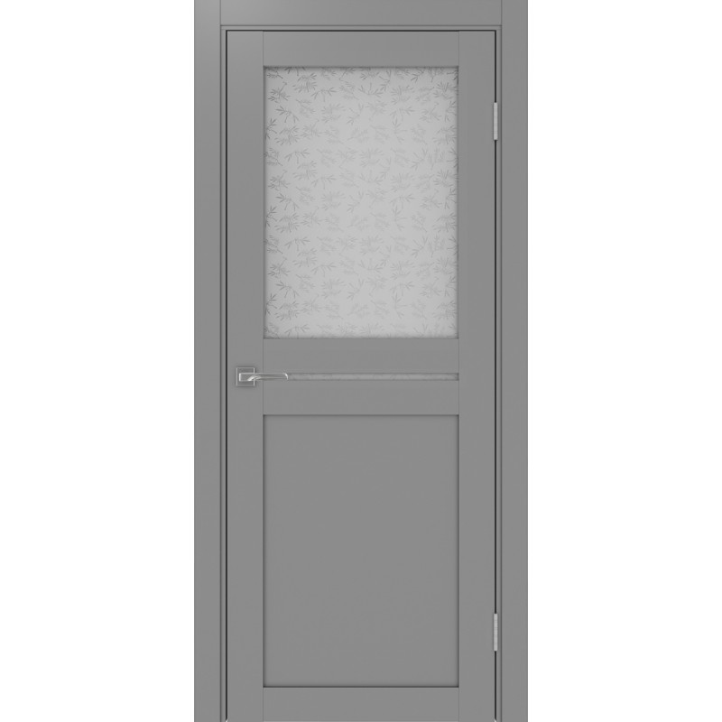 Межкомнатная дверь Турин 520.221, цвет серый, заполнение Дали бесцветное, размер 200*80 см.