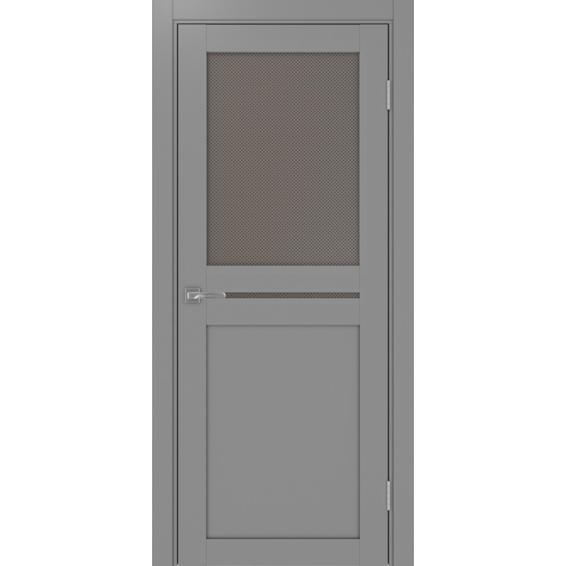 Межкомнатная дверь Турин 520.221, цвет серый, заполнение Пунта бронзовое, размер 200*80 см.
