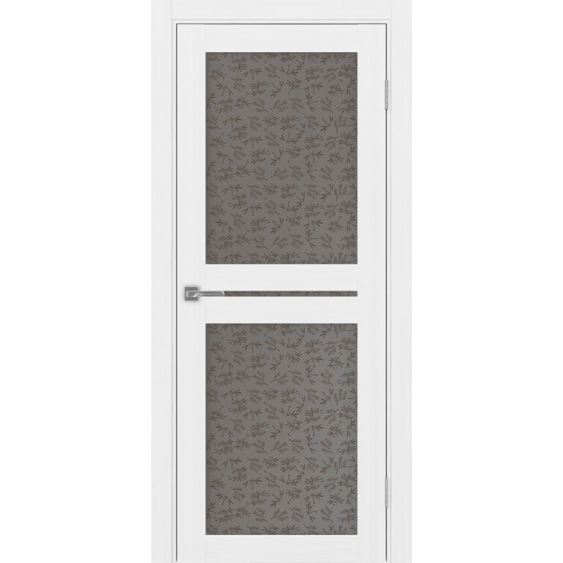 Межкомнатная дверь Турин 520.222, цвет белый лёд, заполнение Дали бронзовое, размер 200*80 см.