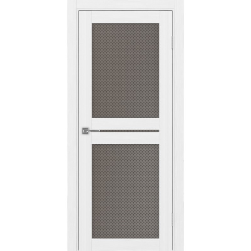 Межкомнатная дверь Турин 520.222, цвет белый лёд, заполнение Пунта бронзовое, размер 200*80 см.