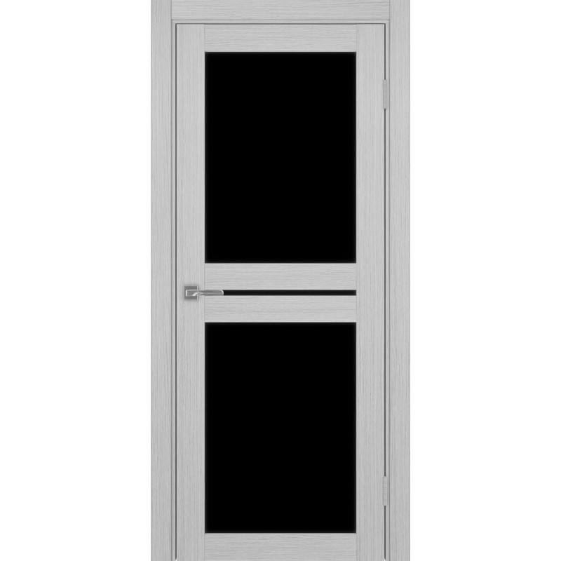 Межкомнатная дверь Турин 520.222, цвет дуб серый FL, заполнение LACчерный, размер 200*80 см.