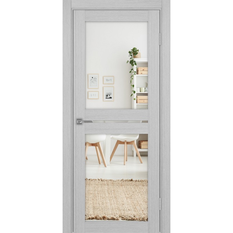 Межкомнатная дверь Турин 520.222, цвет дуб серый FL, заполнение Зеркало/Зеркало, размер 200*80 см.