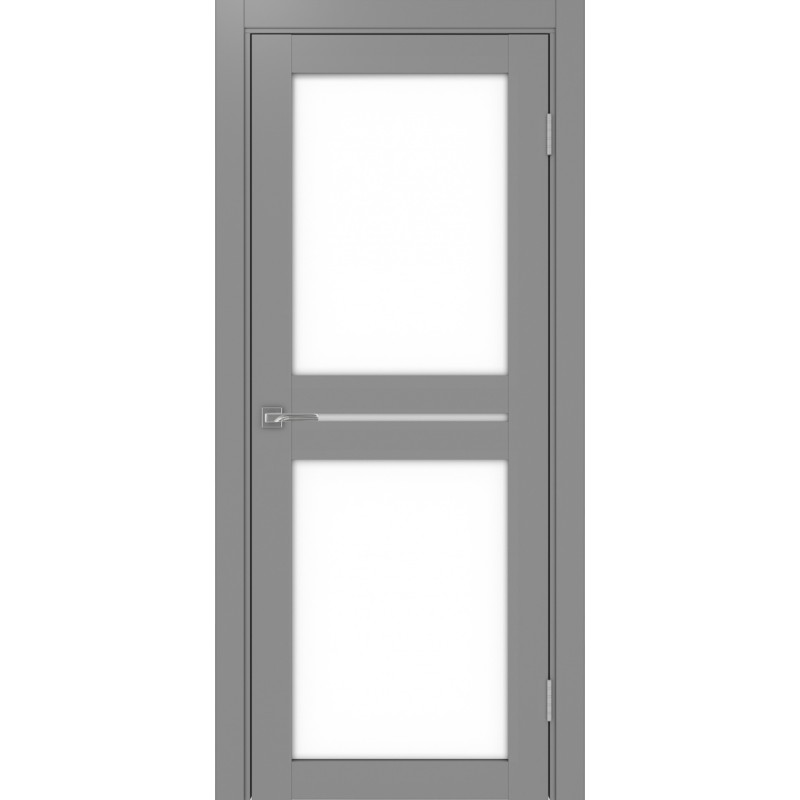 Межкомнатная дверь Турин 520.222, цвет серый, заполнение LACбелый, размер 200*80 см.
