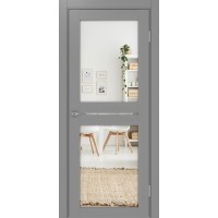 Турин 520.222, цвет серый, заполнение Зеркало/Зеркало, размер 200*80 см.