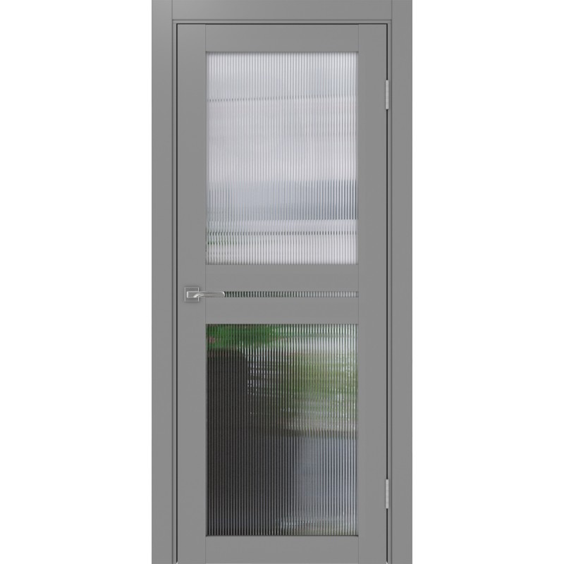 Межкомнатная дверь Турин 520.222, цвет серый, заполнение Мору, размер 200*40 см.
