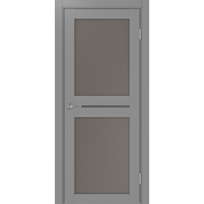 Межкомнатная дверь Турин 520.222, цвет серый, заполнение Пунта бронзовое, размер 200*80 см.