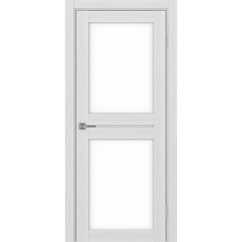 Межкомнатная дверь Турин 520.222, цвет ясень серебристый, заполнение LACбелый, размер 200*80 см.