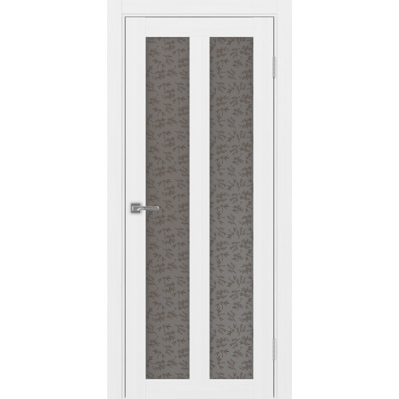 Межкомнатная дверь Турин 521.22, цвет белый лёд, заполнение Дали бронзовое, размер 200*80 см.