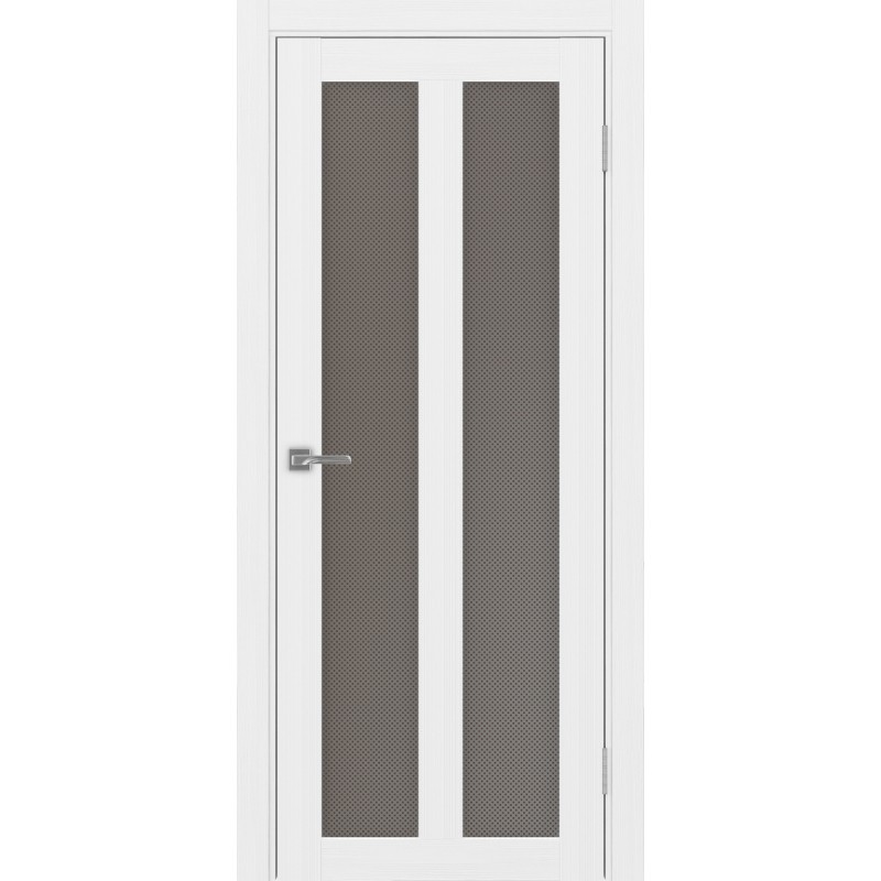 Межкомнатная дверь Турин 521.22, цвет белый лёд, заполнение Пунта бронзовое, размер 200*80 см.