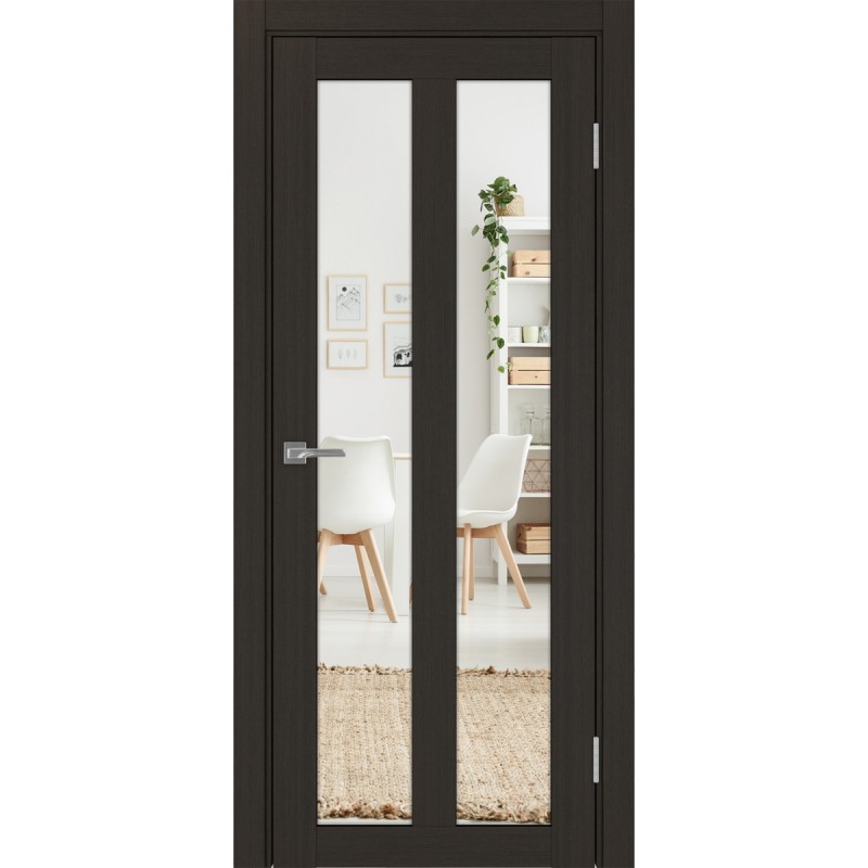 Межкомнатная дверь Турин 521.22, цвет венге FL, заполнение Зеркало/Зеркало, размер 200*80 см.