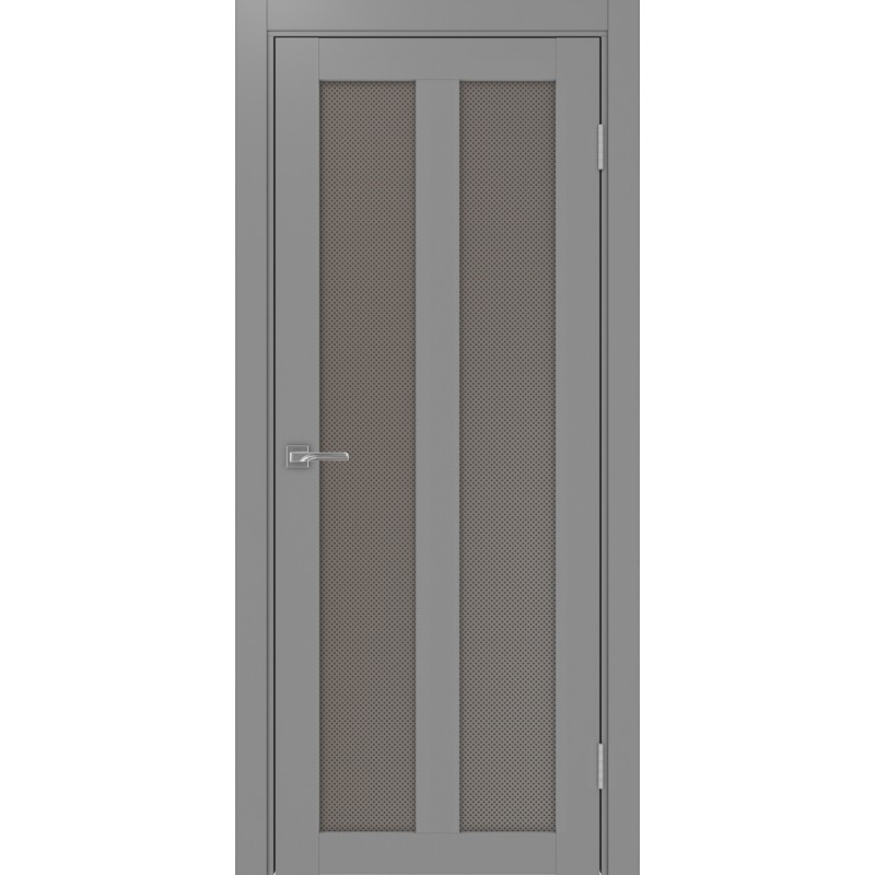 Межкомнатная дверь Турин 521.22, цвет серый, заполнение Пунта бронзовое, размер 200*80 см.