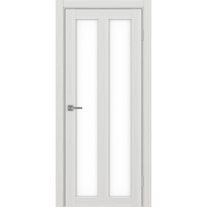 Межкомнатная дверь Турин 521.22, цвет ясень серебристый, заполнение LACбелый, размер 200*80 см.