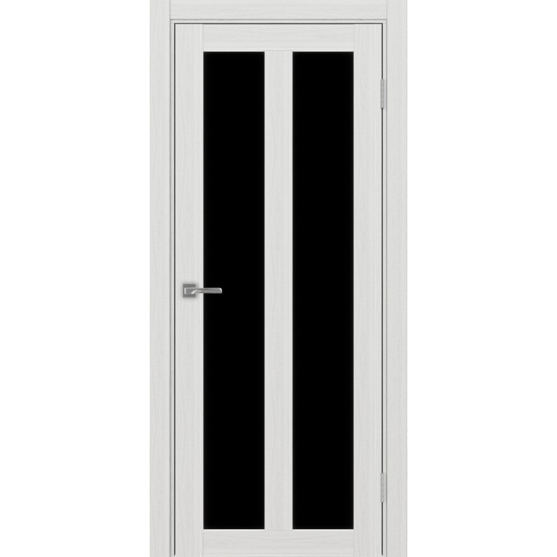 Межкомнатная дверь Турин 521.22, цвет ясень серебристый, заполнение LACчерный, размер 200*80 см.